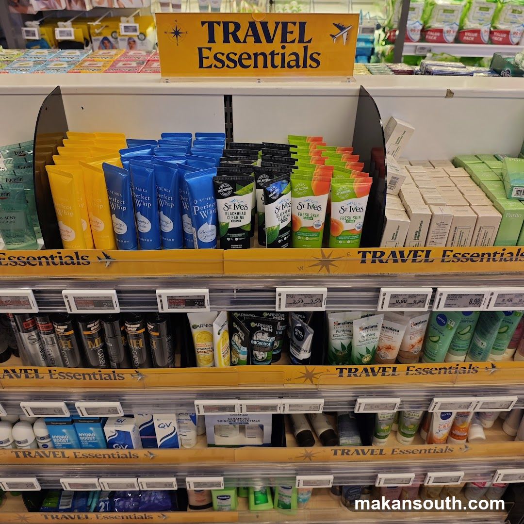 Travel Essentials Shelf Display