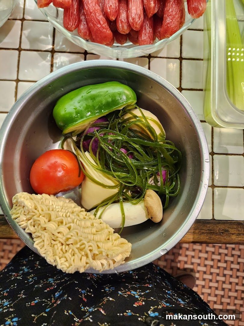 Bowl of Ingredients with Ramen