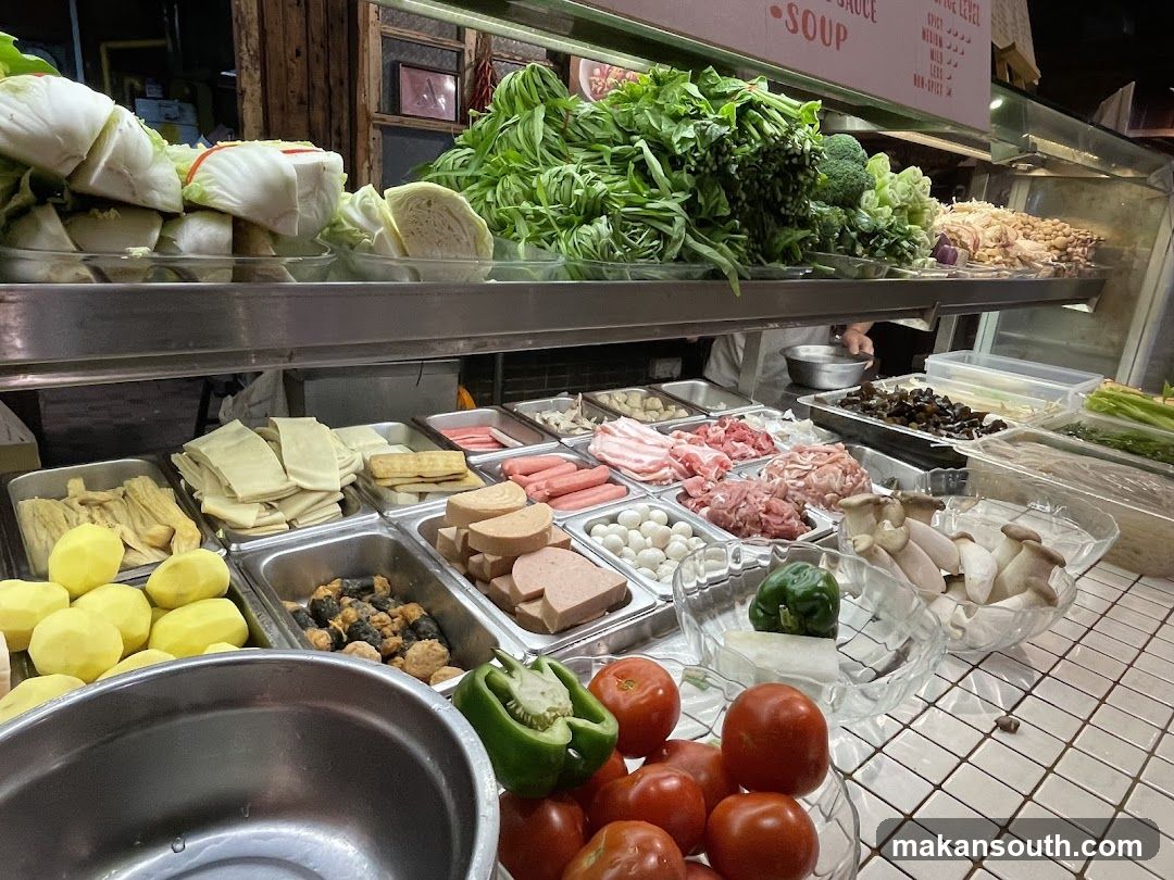 Hot Pot Ingredients Display