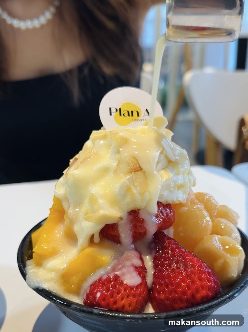 Dessert Bowl with Strawberries and Mango