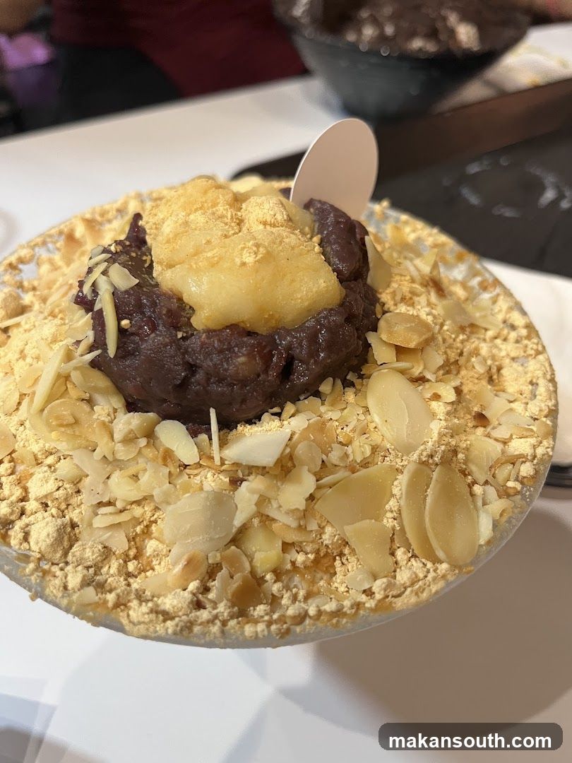 Dessert Bowl with Red Bean and Almonds