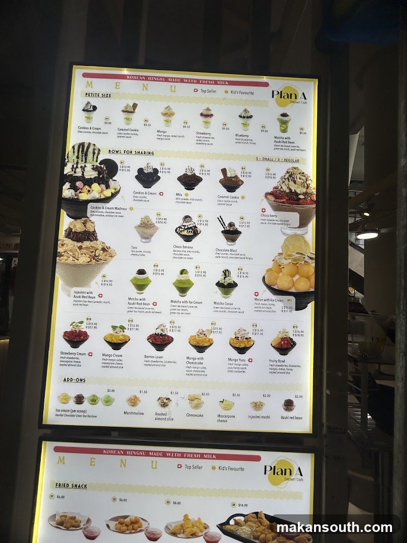 Plan A Korean Hengsu Menu Board