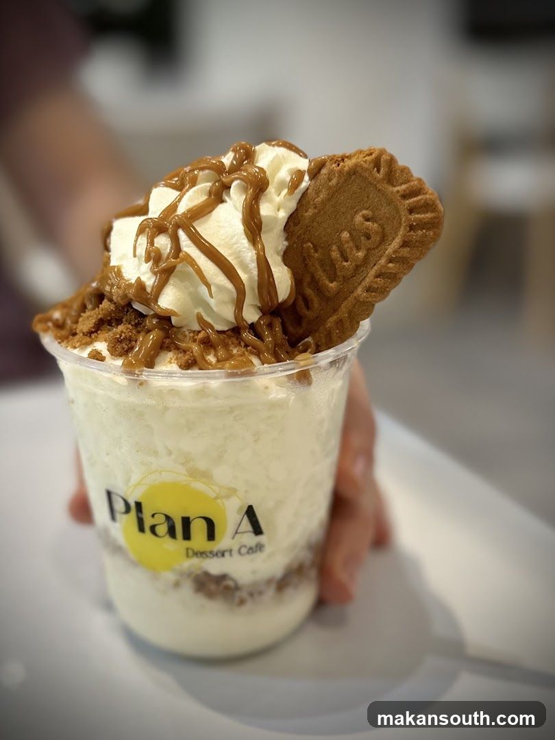 Dessert with Whipped Cream and Cookie