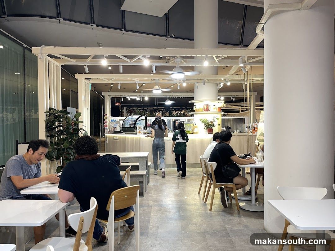 Interior of a modern cafe or food court