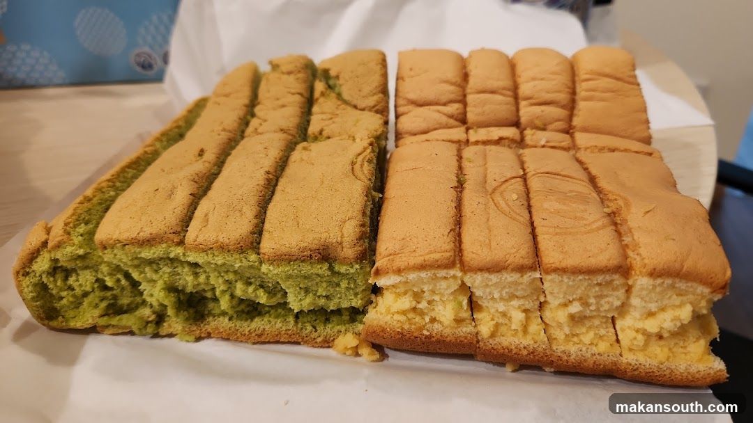 Matcha and Vanilla Cake Bars