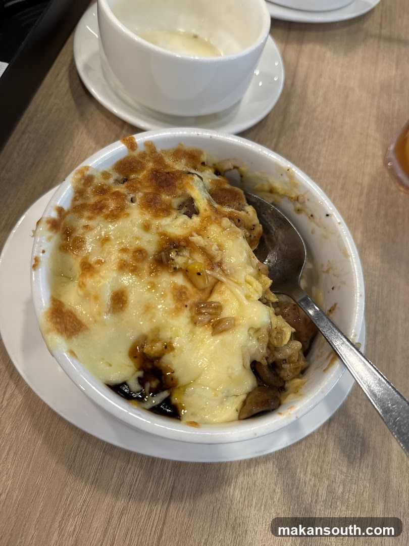Baked Dish with Melted Cheese