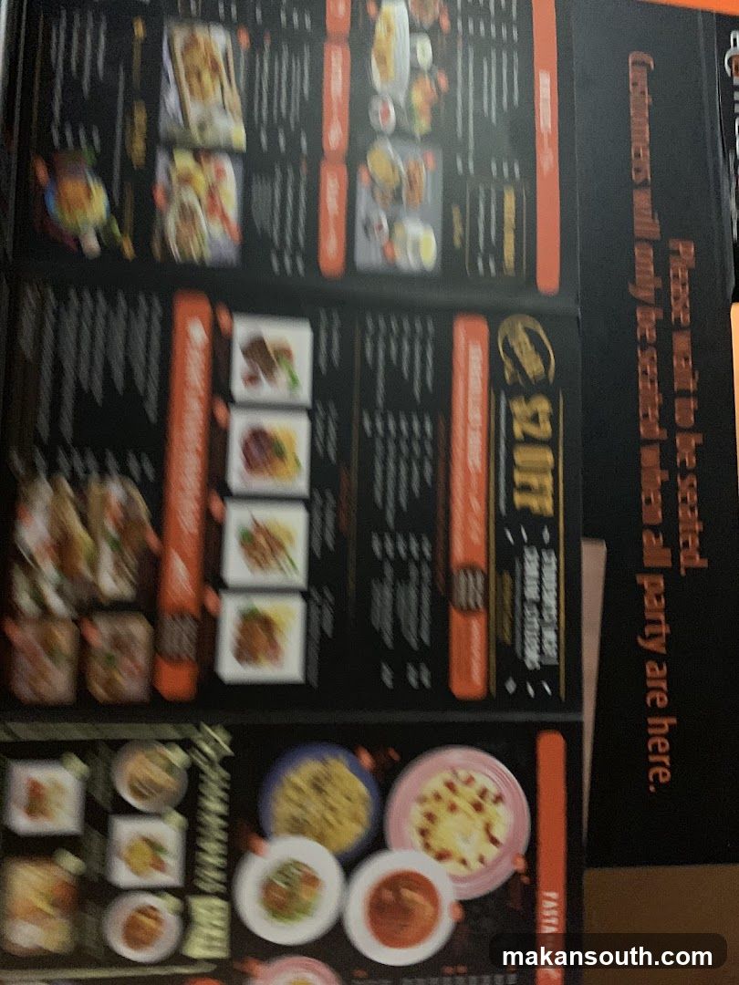 Restaurant Menu Page
