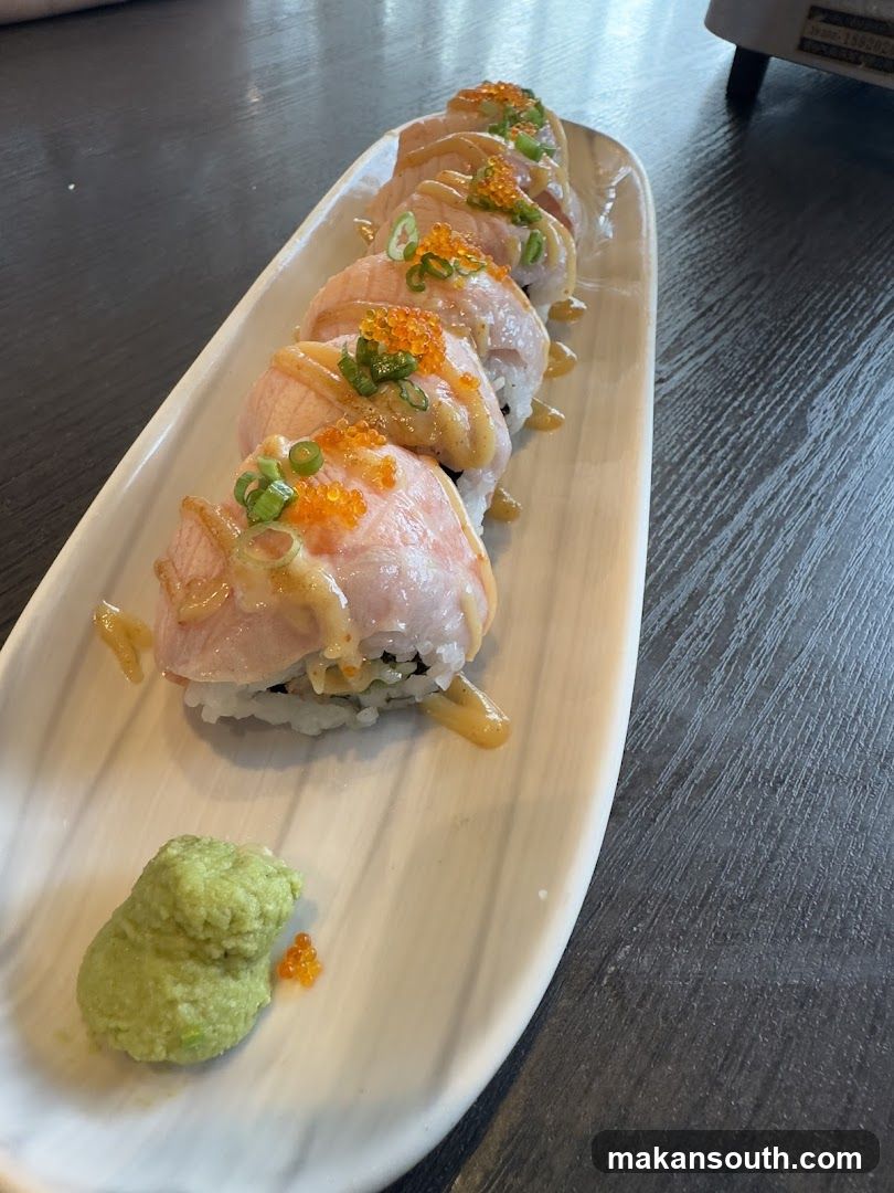 Sushi Roll with Tuna and Caviar
