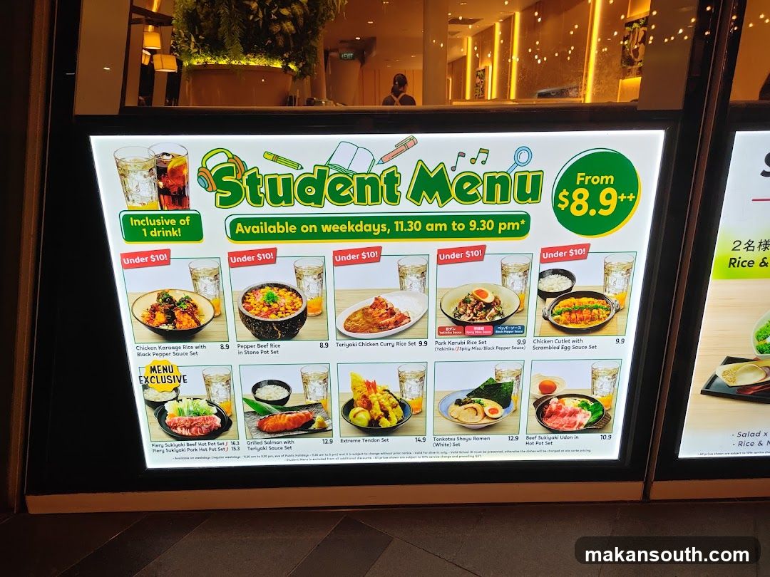 Student Menu