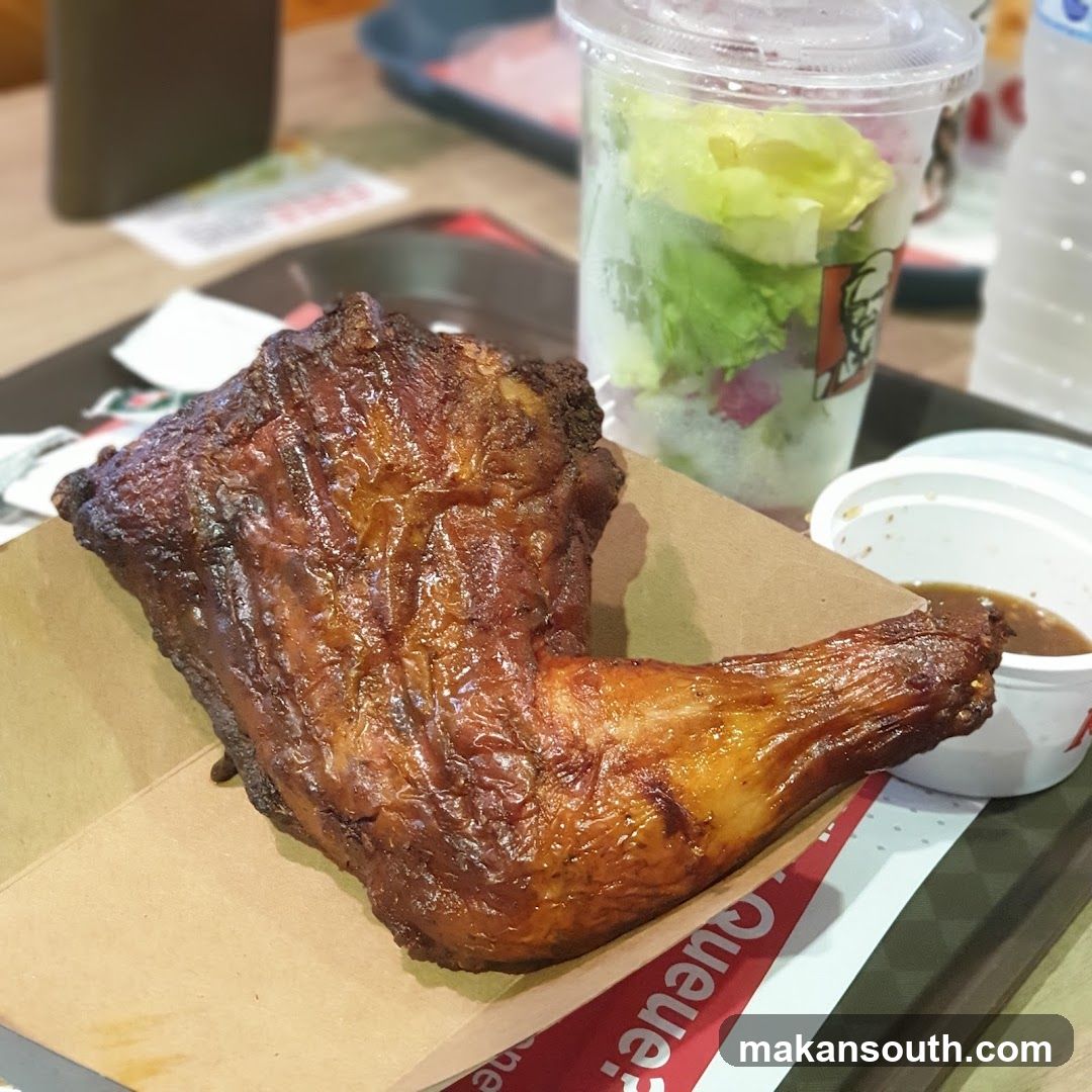 KFC Meal with Fried Chicken and Salad