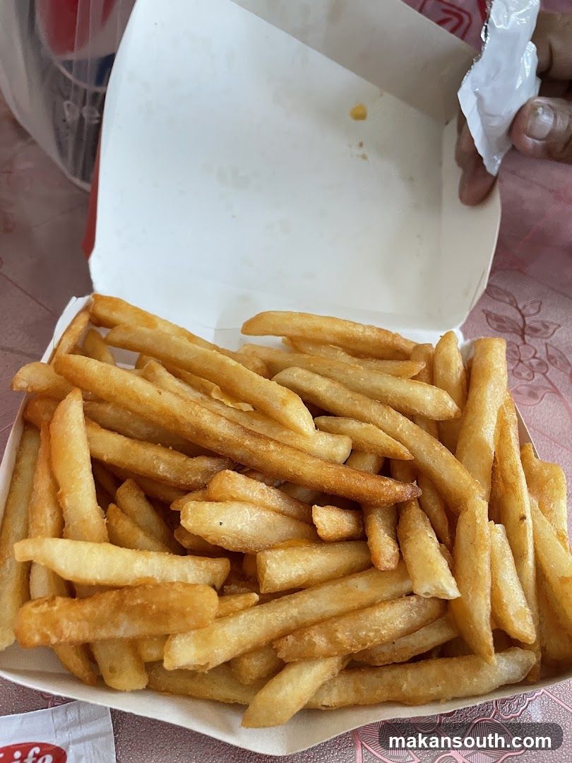Fries in a container