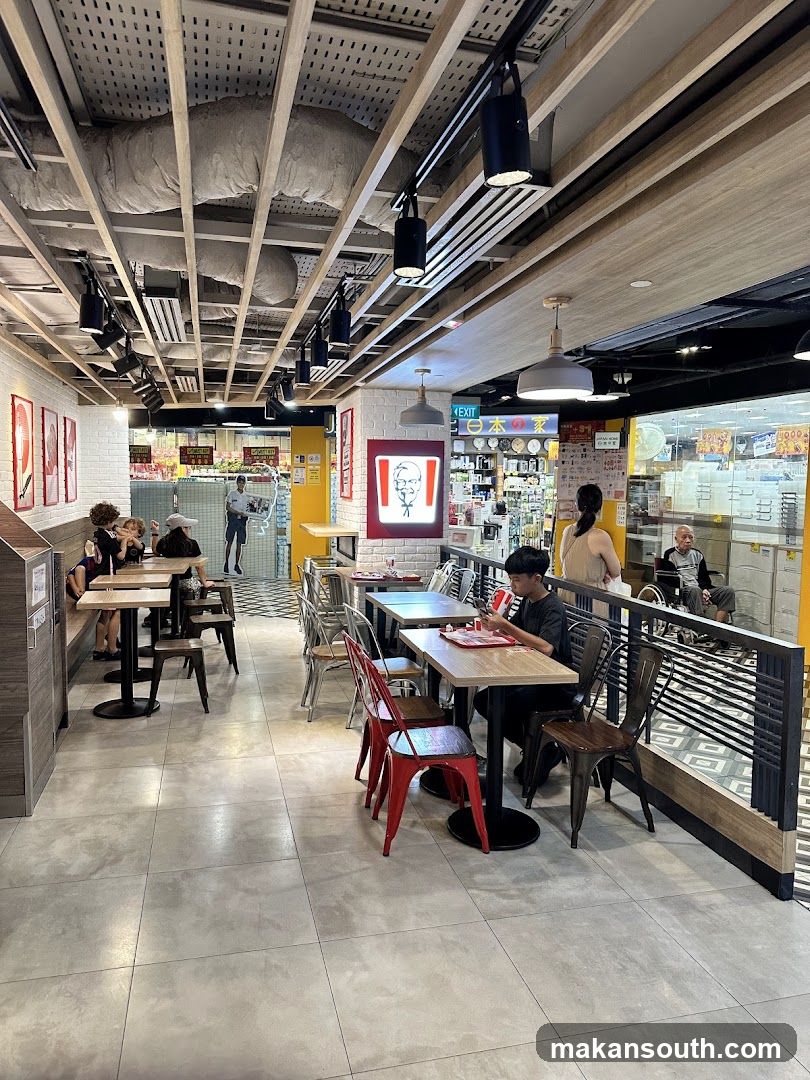 Restaurant Interior with KFC Signage