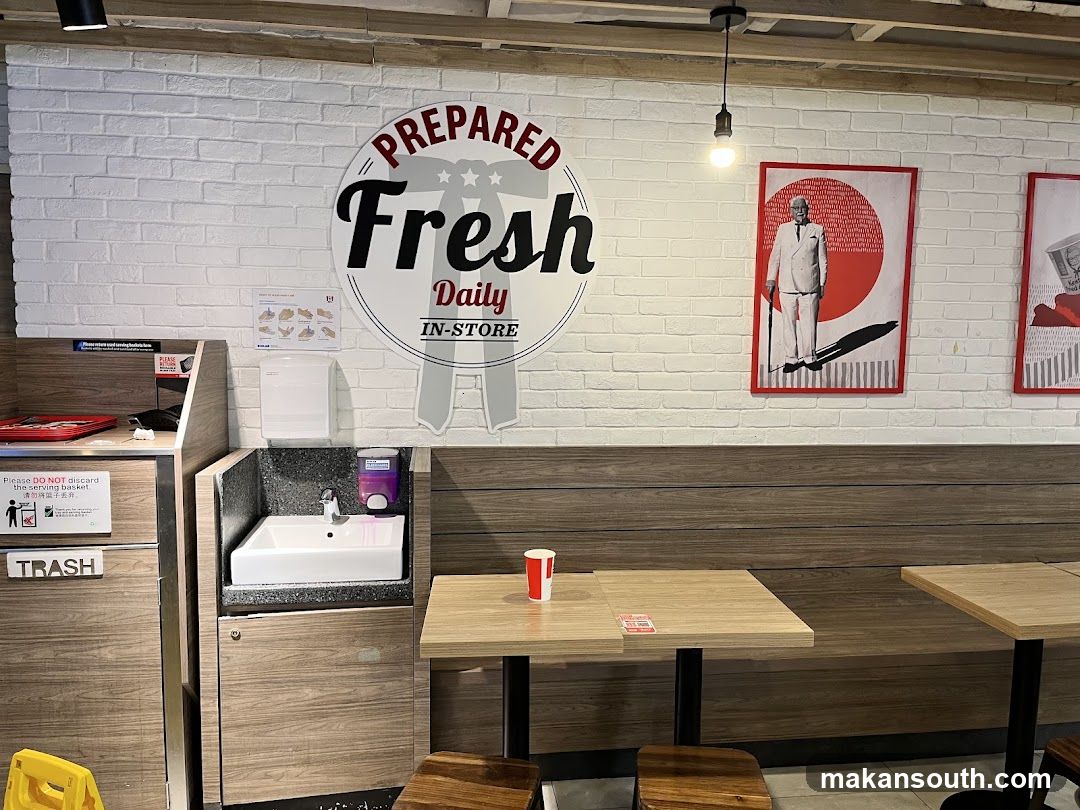 Restaurant Interior with Prepared Fresh Signage