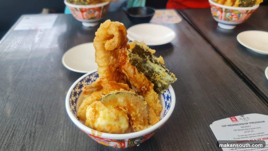 Tempura Bowl with Vegetables and Fish