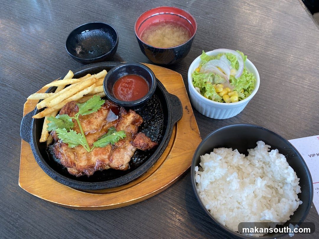 Sizzling Steak Meal with Side Dishes