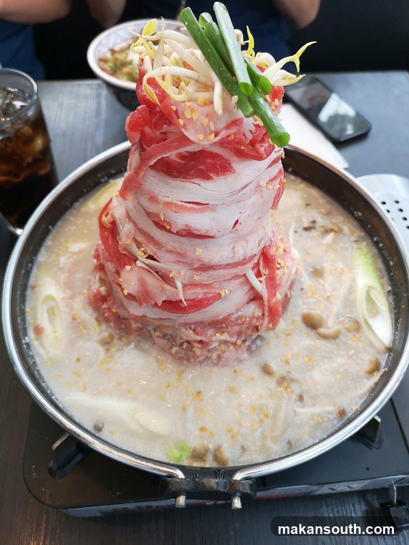 Hot Pot with Meat Tower