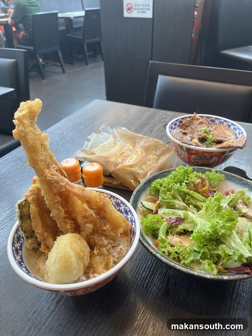 Tempura and Salad Meal