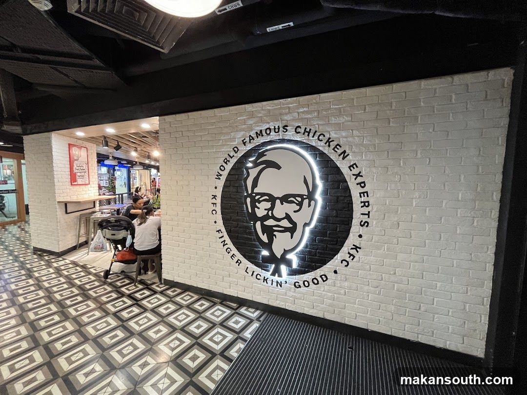 KFC Interior View with Customer and Stroller