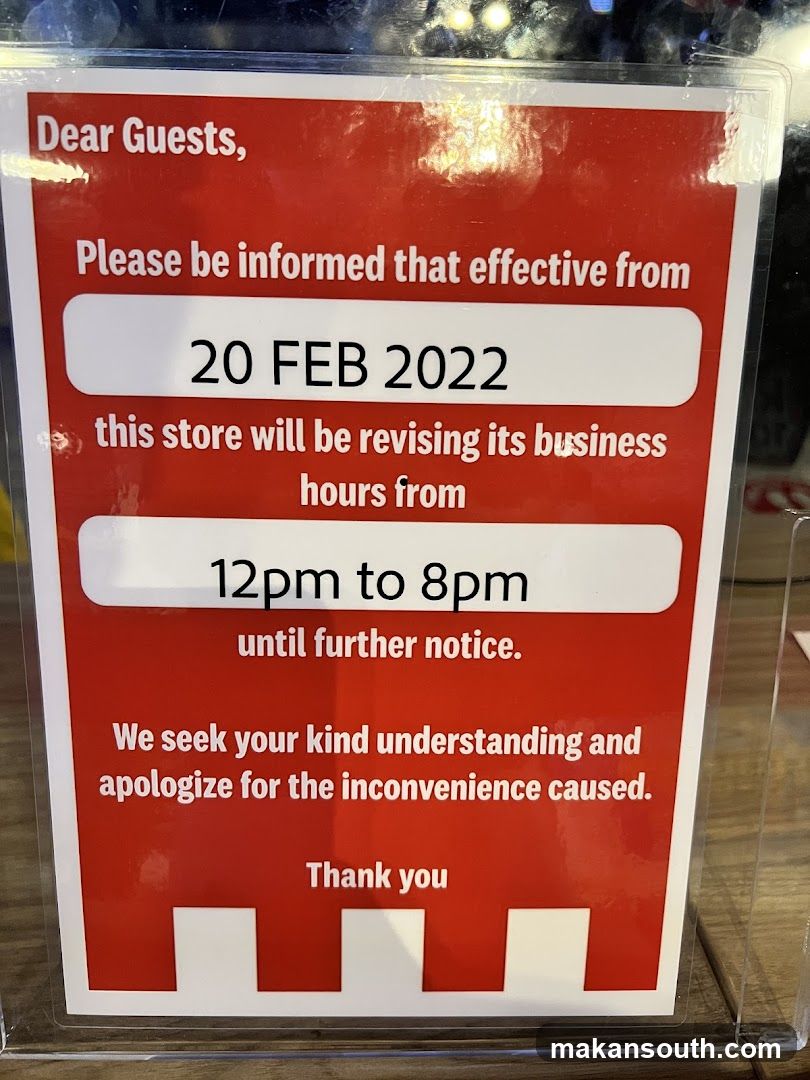 Store Hours Notice Sign