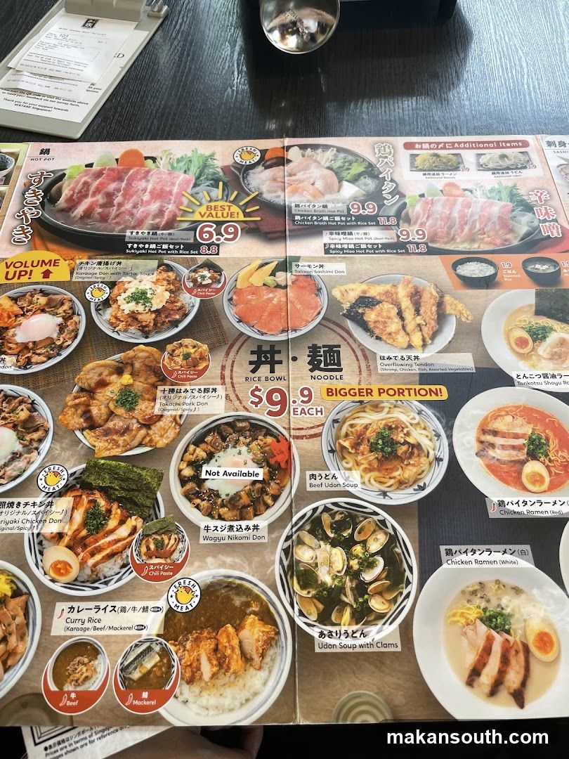 Japanese Restaurant Menu
