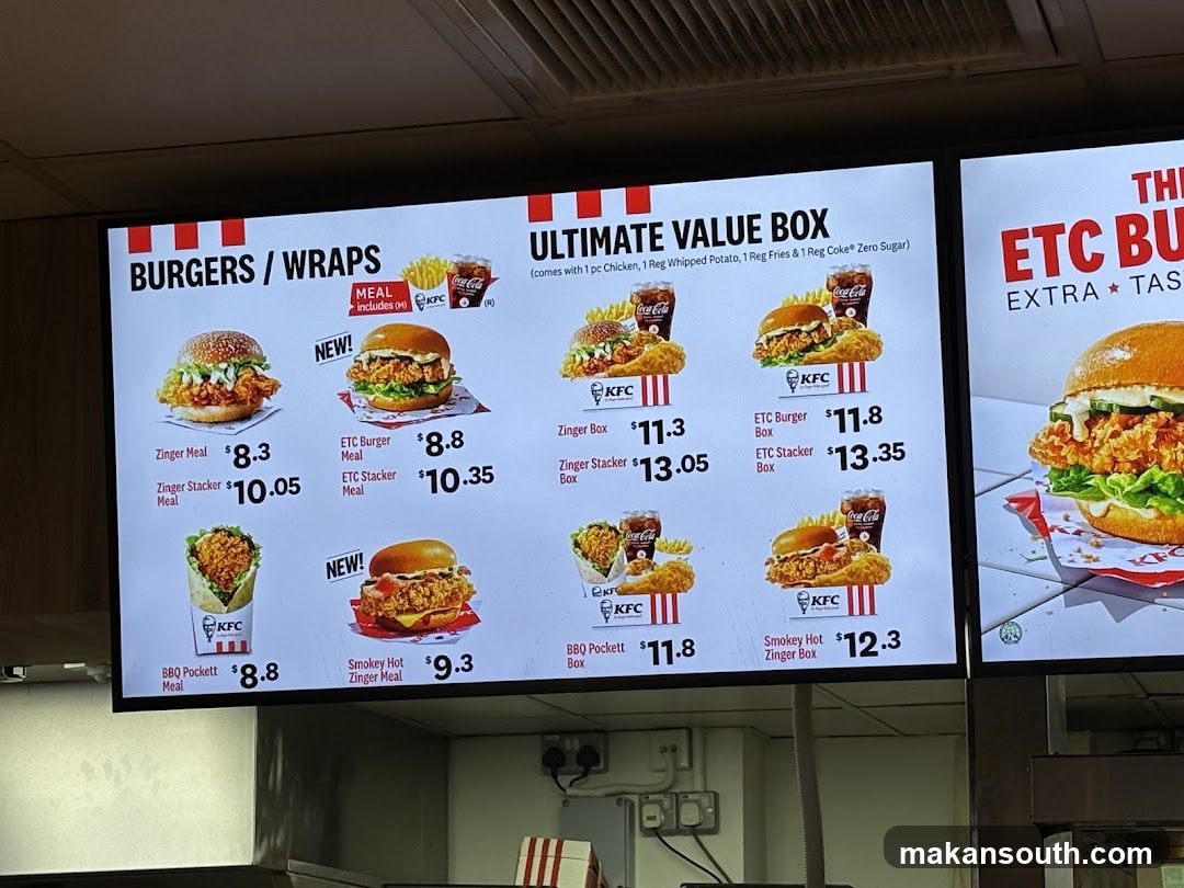 KFC Menu Board Display