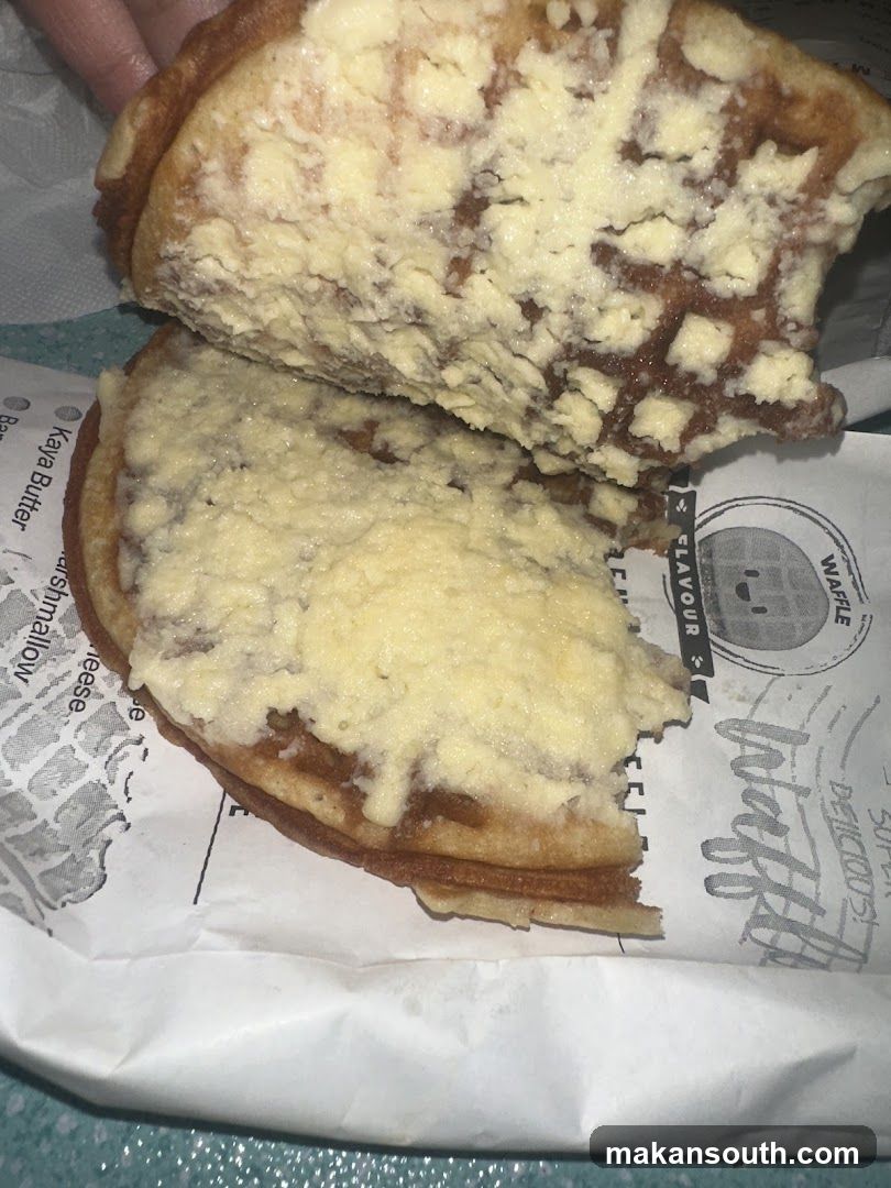 Waffle with Crumble Topping
