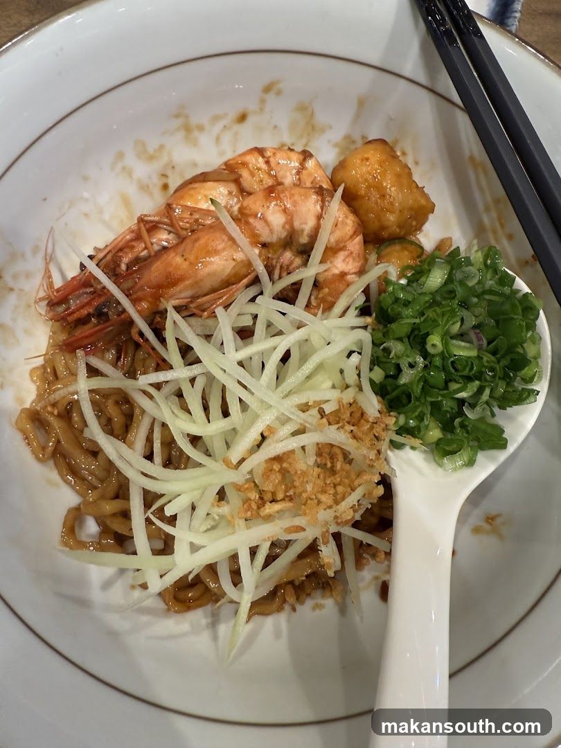 Shrimp Noodles with Garnishes
