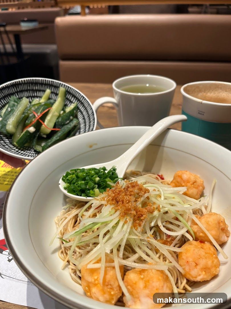 Noodle Dish with Shrimp and Pickled Vegetables
