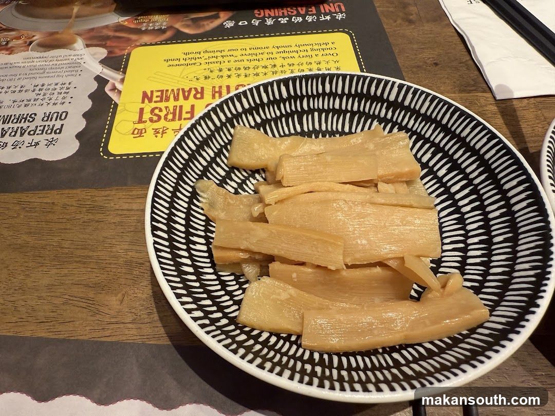 Food on table with menu card
