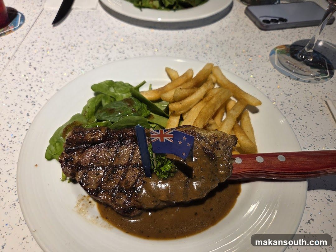Steak with Fries and Salad