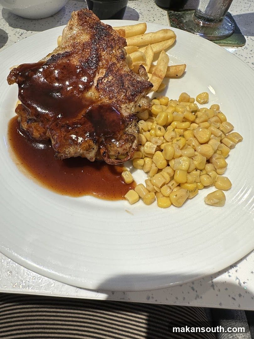 Pork Chop with Fries and Corn