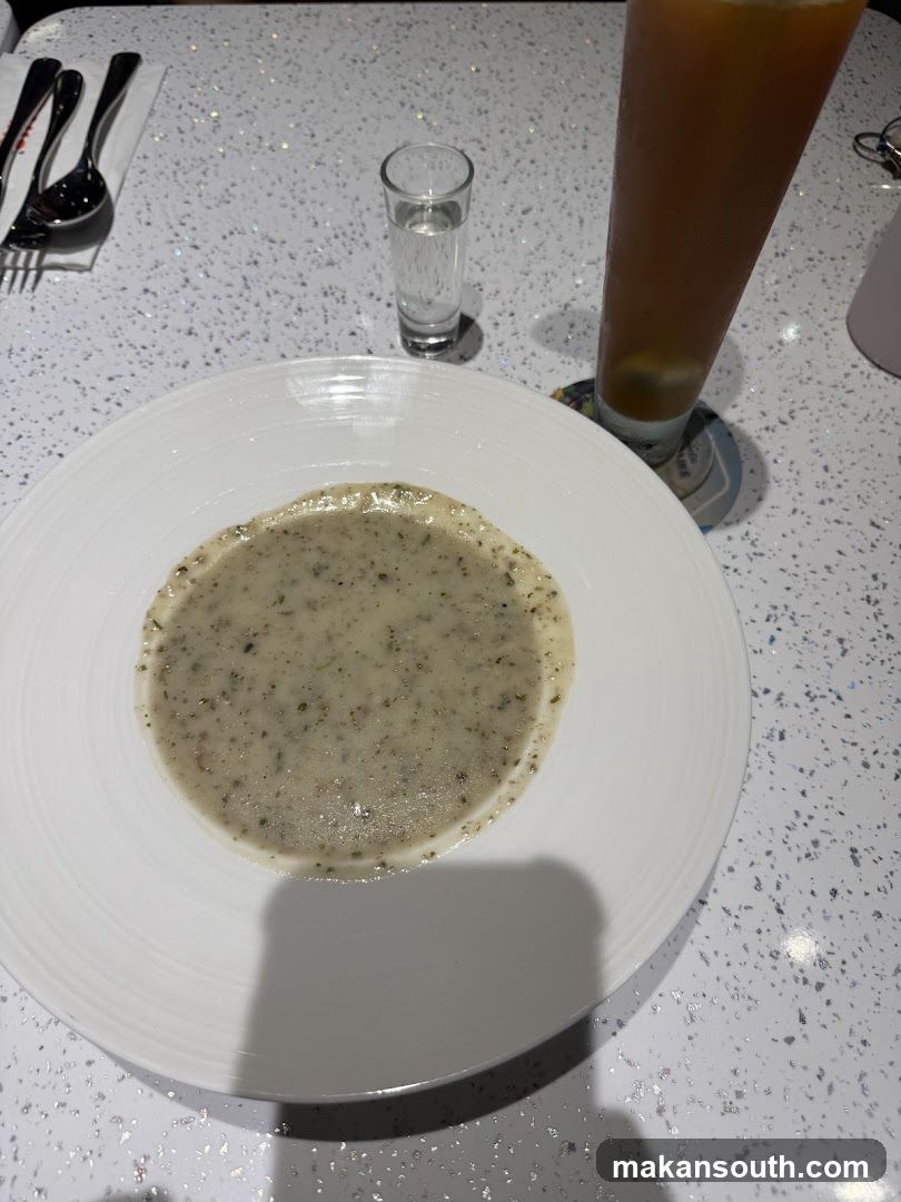 Soup and Drink on Table