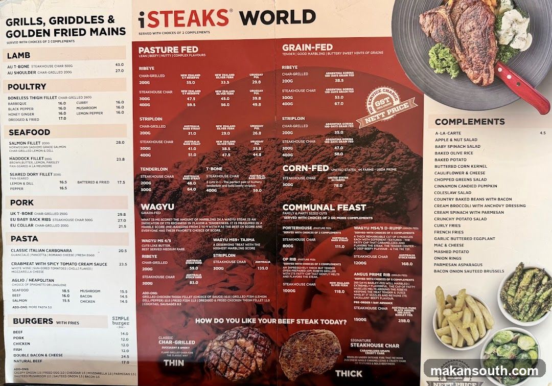 iSteaks World Menu