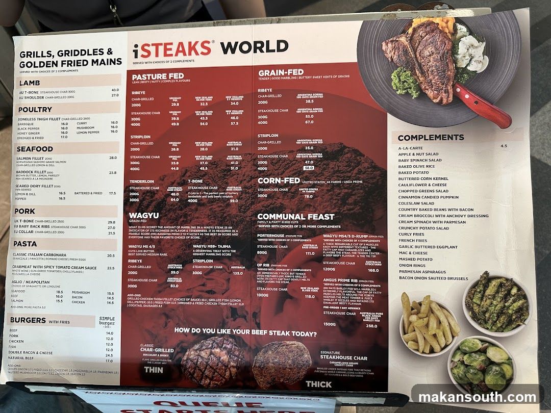 iSteaks World Menu
