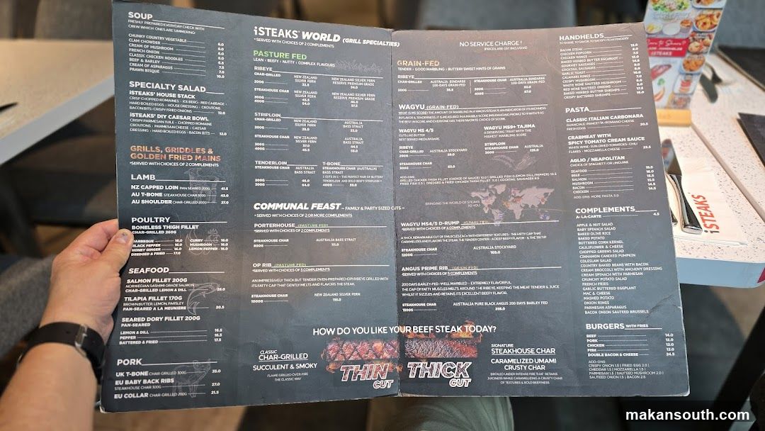 Steak World Menu