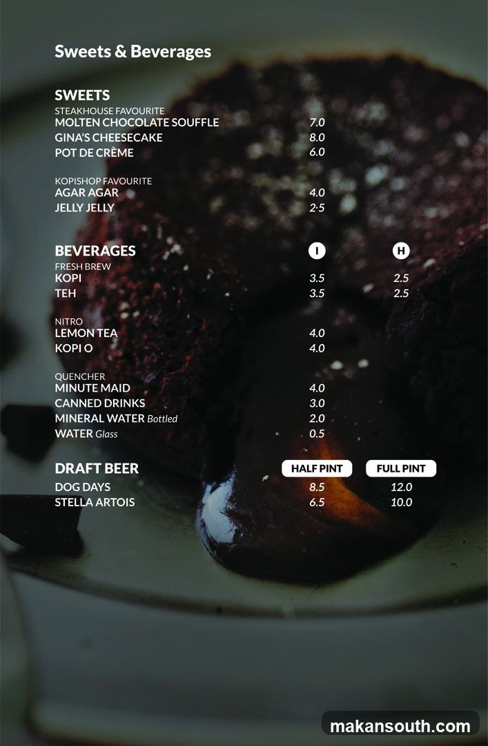Sweets & Beverages Menu