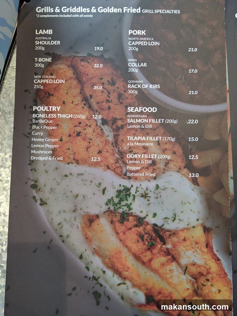 Grills & Griddles & Golden Fried Menu