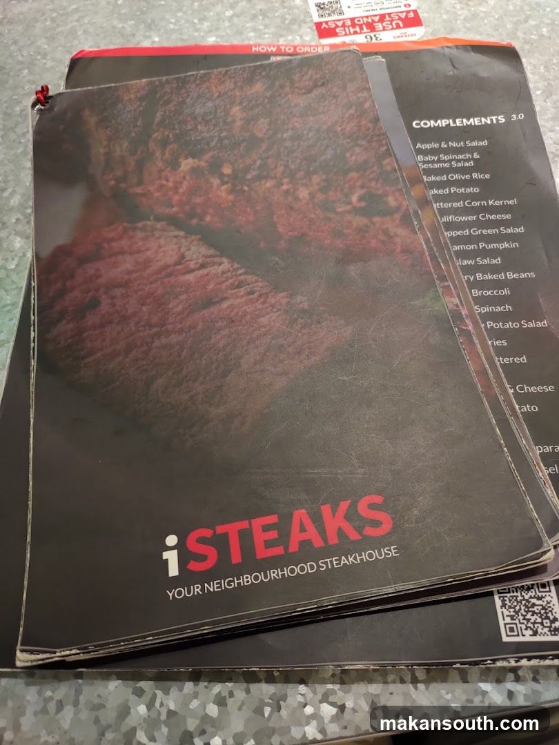 iSteaks Menu