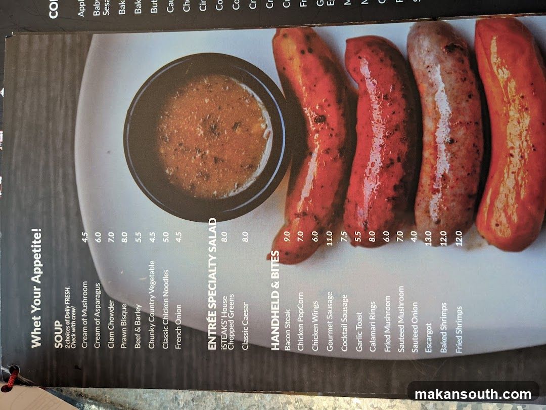 Soup and Handheld Menu Page