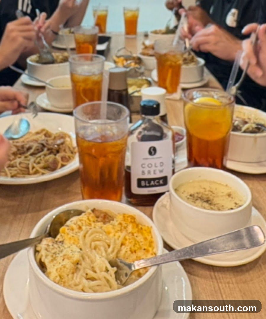 Group Meal at Restaurant