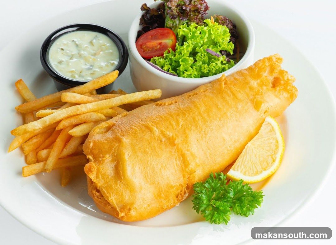Fish and Chips with Salad