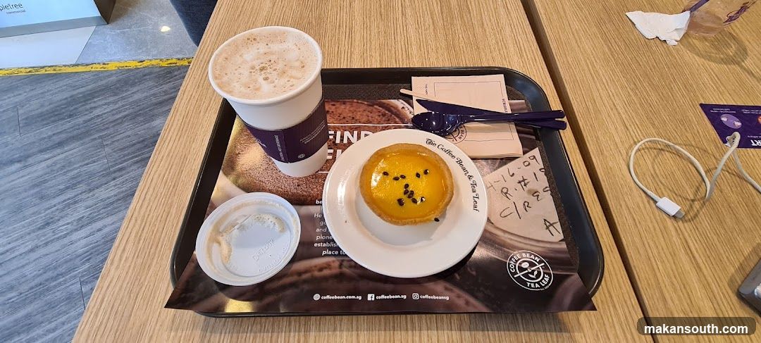 Coffee Shop Tray with Dessert and Drink