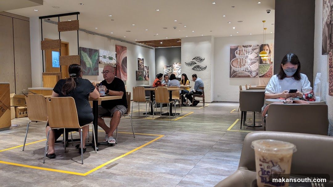 Coffee Shop Interior with Social Distancing