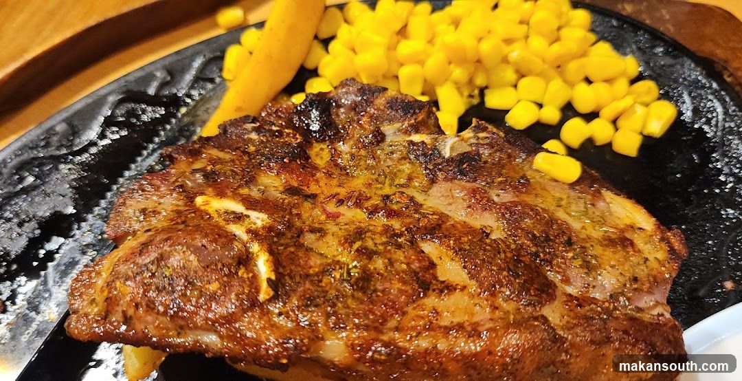 Grilled Meat with Corn and Potato
