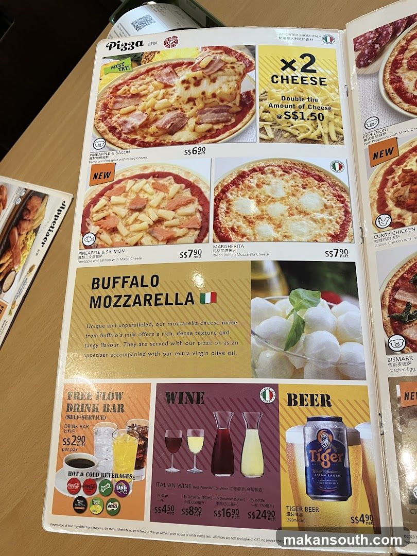Pizza Menu Page