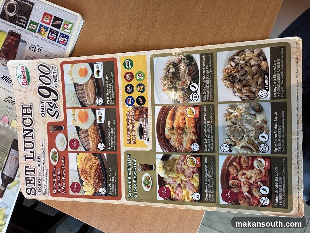 Saffronvale Lunch Menu