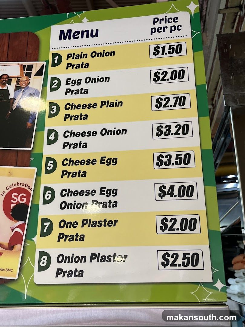 Prata Menu Board