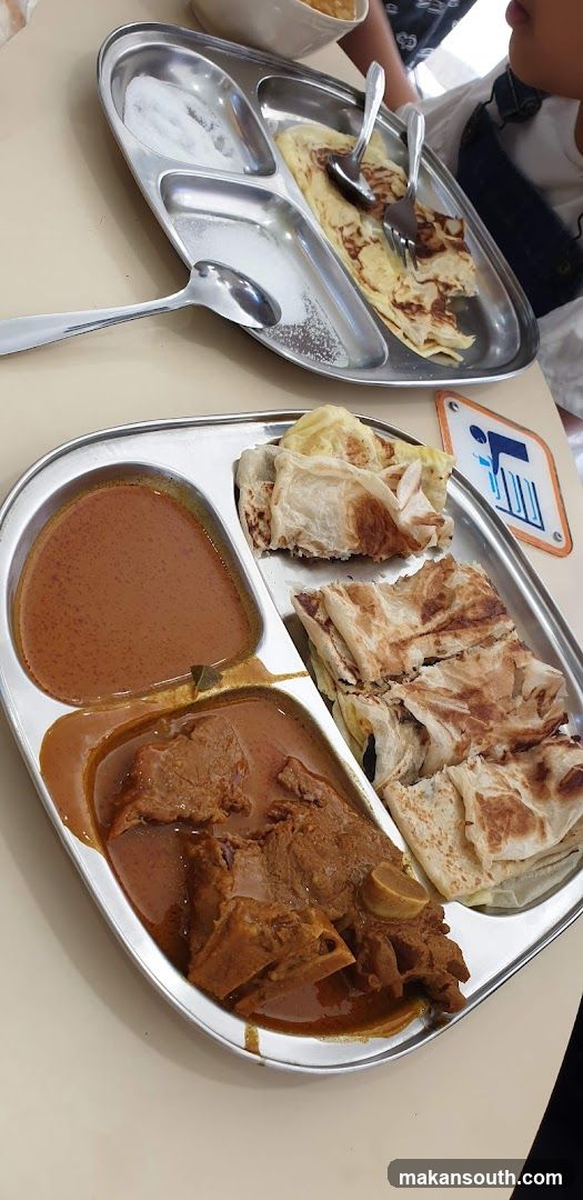 Food Tray with Curry and Roti