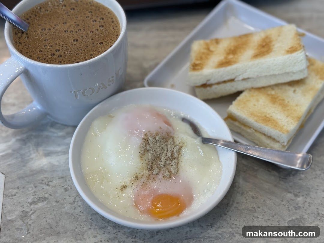 Breakfast with Toast and Eggs