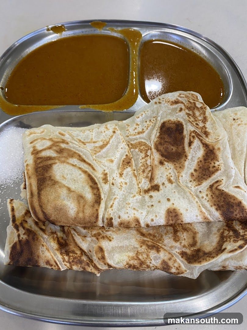 Roti Canai with Curry Sauce